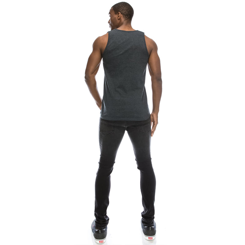 Basic Solid Jersey Tank Top (Charcoal)