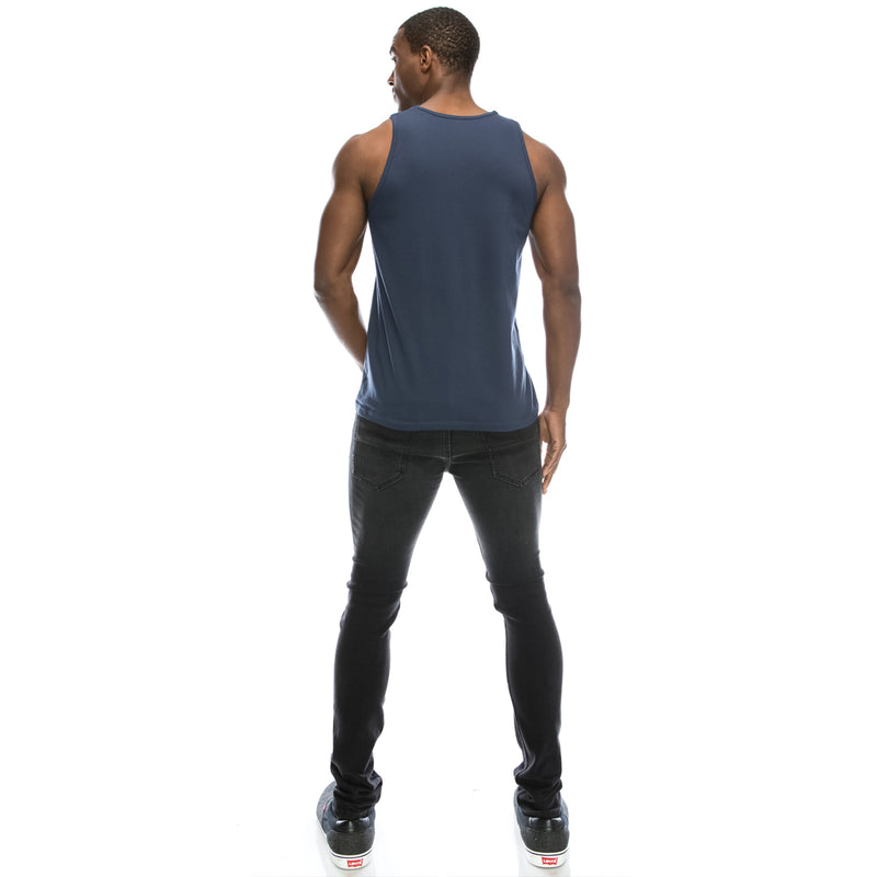 Basic Solid Jersey Tank Top (Harbor Blue)