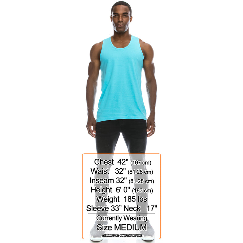 Basic Solid Jersey Tank Top (Pacific Blue)