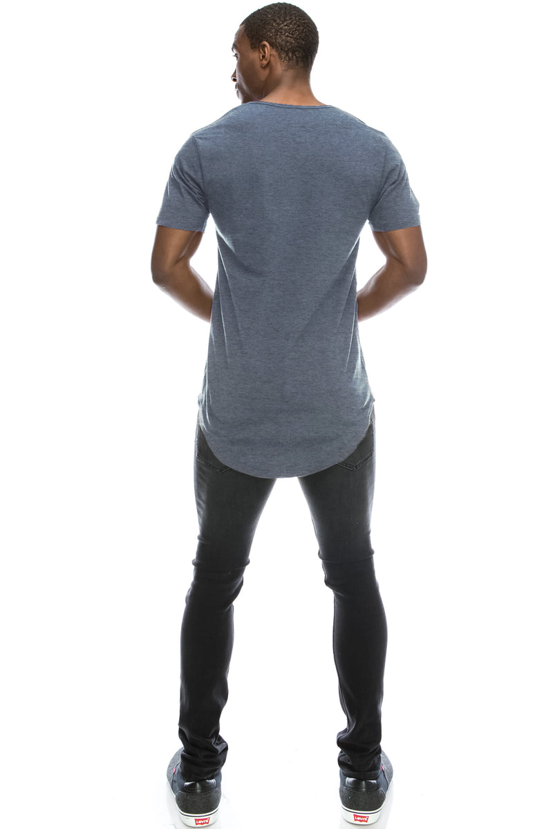 Drop Cut Extra Length Longline T-Shirts