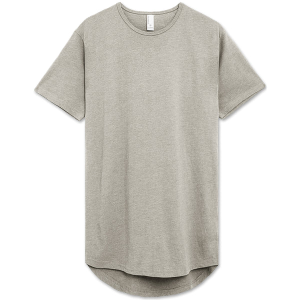 Drop Cut Longline T-Shirt (Melange)